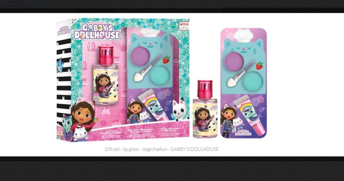 Gabbys Dollhouse: Gift set - lip gloss - oogschaduw - GABBYS DOLLHOUSE
